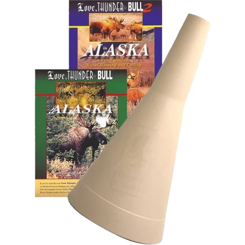 Bull Magnet moose call packaged with the Love, Thunder & Bull DVDs